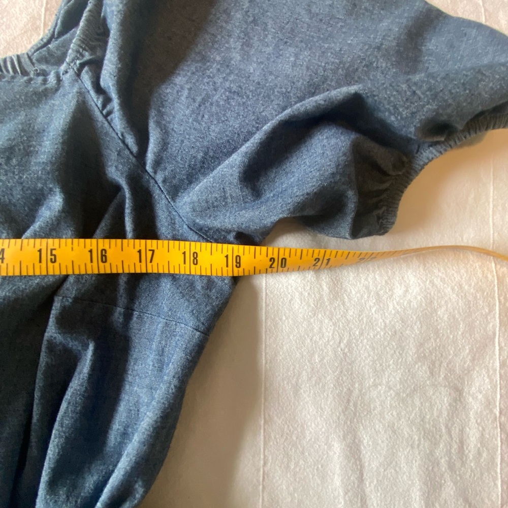 Lane Bryant Chambray Denim Dress A-Line w/Pockets Tie Waist Size 14 - Picture 4 of 8
